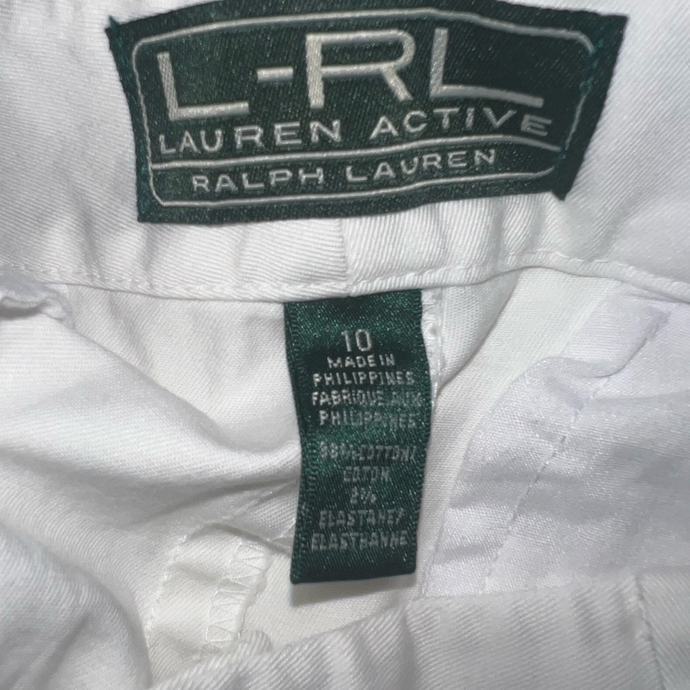 Lauren Ralph Lauren White Bermuda Shorts Lightweight Summer Essential - Picture 6 of 11